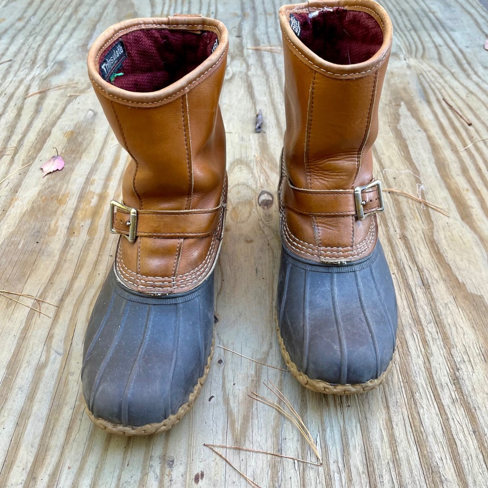 LL Bean Maine Hunting Shoes Mens 6 Gore-Tex Thinsulate Duck Boots Brown